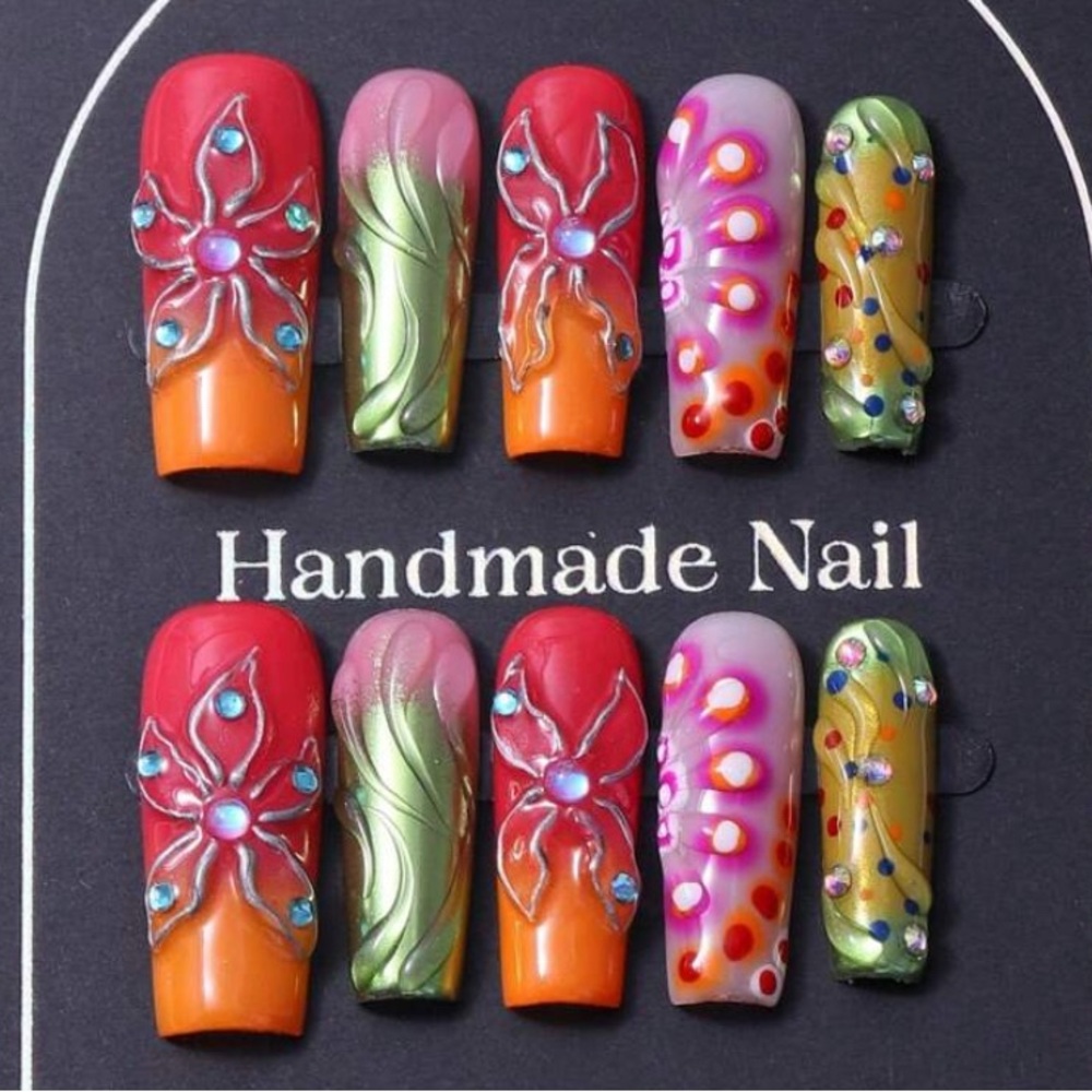 Colorful Handmade Nail Art Set